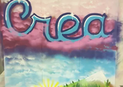 fresque collective - panneau street art