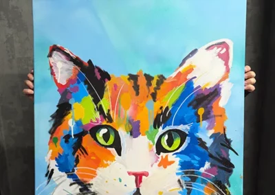 atelier peinture - tableau chat animaux