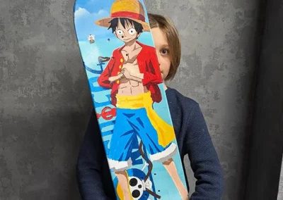 atelier peinture - skateboard custom peint one piece