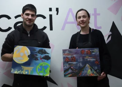 Atelier Peinture Couple Oeuvres de fin de stage