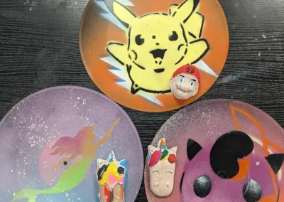 Oeuvres de fin de stage de nos ateliers peinture pour couple à Paris