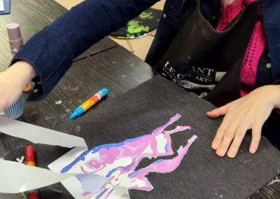 atelier peinture adulte - pochoir