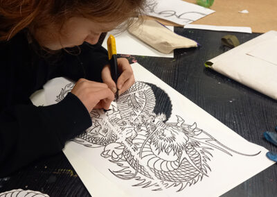 ecole peinture - pochoir